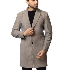 Winter Wear Solid Full Sleeves Long Coats for Men